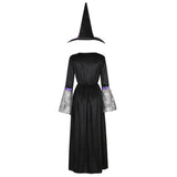 PICSGIRL  -  Witch Costume Women Long Sorceress Classic Dress Adult Renaissance Outfits Halloween Dress-up Disguise Role Playing Party Outfit