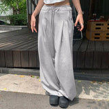 PICSGIRL  -  Baggy Casual Grey Sweatpants Woman America Street Hip Hop Wide Leg Pants Y2k Basic Sports Korean Style Loose Trousers