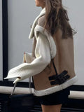 PICSGIRL  -  Women Autumn Faux Fur Vest Coat Warm Vintage Female Vests Coat Nude Zipper Sleeveless Jacket New in Outerwears