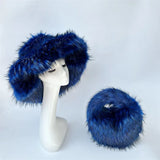 PICSGIRL  -  Winter Hat New Candy Color Faux Fur Y2k Warm Plush Basin Hat Unisex Bucket Hat Bob Homme