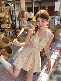 PICSGIRL  -  2024 Summer Sweet Y2k Mini Dress Women Casual Sleeveless Dot Short Party Dress Beach Style One Piece Dress Korean Fashion Chic