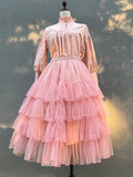 PICSGIRL  -  Sweet Lolita Mesh Ruffles Tutu Skirts Ball Gown Lolita Extended Skirt Lining Daily Lolita Lace Gauze Fluffy Skirt