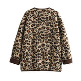 PICSGIRL  -  Autumn Leopard Jacket Coat Women 2024 New Arrivals O Neck Single Breasted Jacket Casual Female Coat