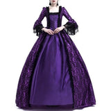 PICSGIRL  -  Steampunk Vintage Women Medieval Dress Gothic Lady Vampire Lace Sleeve Halloween Costume Fashionable Gorgeous robes longues