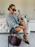 PICSGIRL  -  Knitted Long Sleeved O-neck Casual Pullover Fashion Solid Color Versatile Elegant Women's Sweater Commute High Street Autumn Top