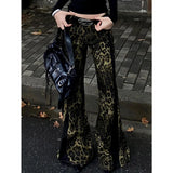 PICSGIRL  -  Vintage Leopard Print Women's Trousers Retro Streetwear Wide Leg Pants Boho Design Casual Wide Leg Long Pants For Women Relaxed