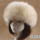 PICSGIRL  -  Winter Thick Furry Hairband Fluffy Russian Faux Fur Women Girl Fur Headband Hat Winter Outdoor Earwarmer Ski Hats Hot