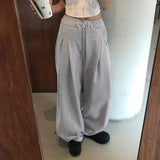 PICSGIRL  -  Baggy Casual Grey Sweatpants Woman America Street Hip Hop Wide Leg Pants Y2k Basic Sports Korean Style Loose Trousers