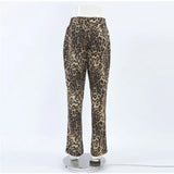 PICSGIRL  -  Cotton Leopard Print Pant Women Spring Slim High Waist Hip Package Female Trousers 2024 Summer Fashion Streetwear Ladies Pants